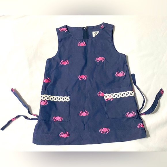 Lilly Pulitzer Other - Lilly Pulitzer Navy Blue Sleeveless Dress with Pink Crabs Size 2T